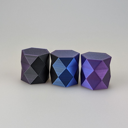 PLA Silk Tri-Colour Blue/Purple/Black (Demo - 0.9kg)