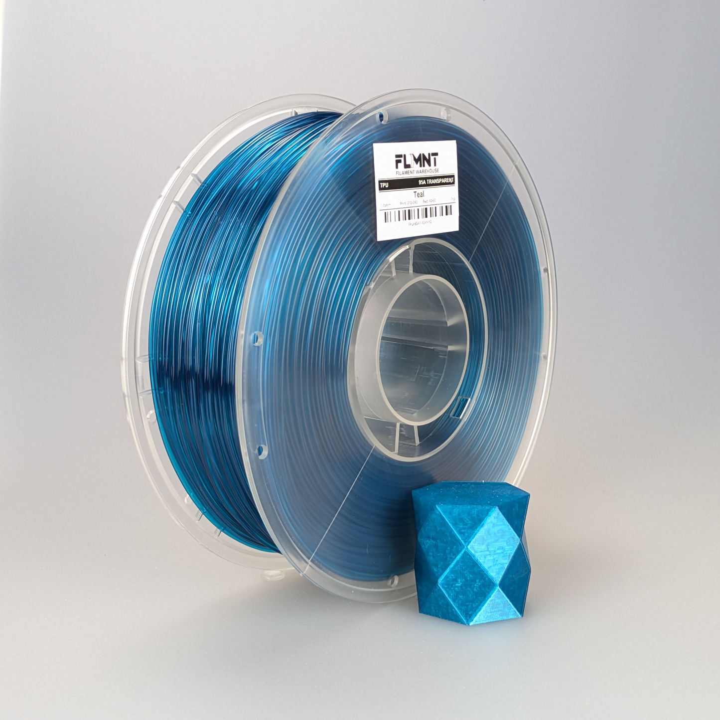 TPU 95A Transparent Teal (Demo - 0.9kg)